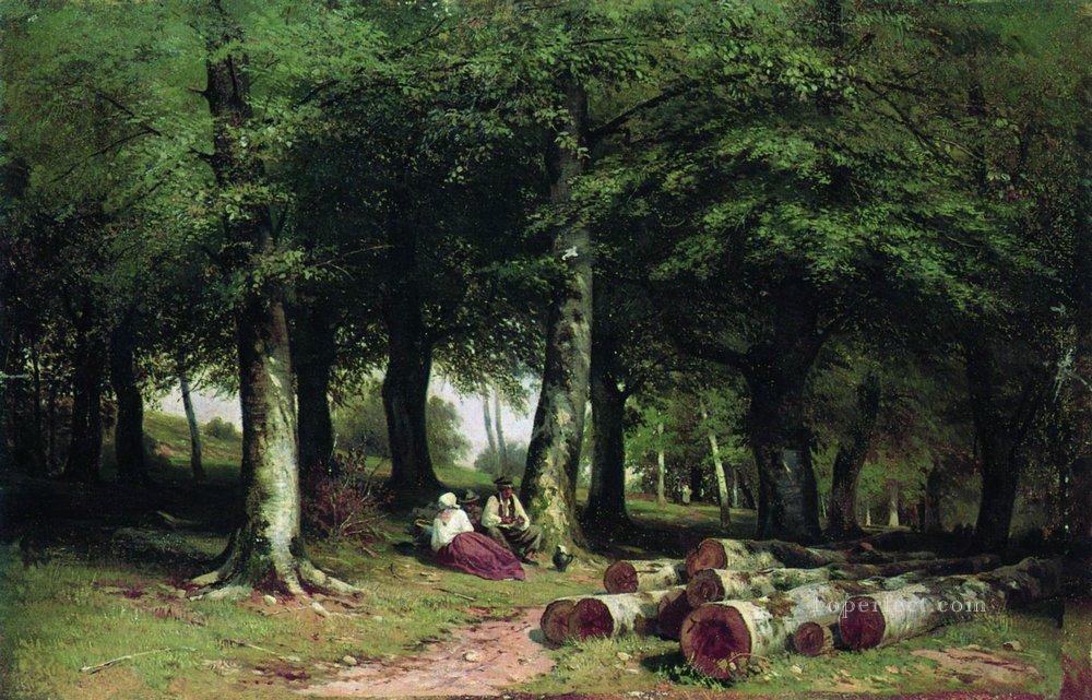 木立の中 1869 年の古典的な風景 イワン・イワノビッチ油絵